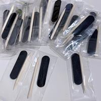 Kit de herramientas de lima de uñas de doble cara, juego de dos piezas con tiras de pulido para uñas postizas, suministros para uñas
