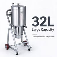 Hacheur alimentaire commercial QS832 32L, coupe-aliments en acier inoxydable 1500W avec roues pour restaurant