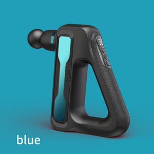 Pistolet de massage Im Very Cool bleu, moteur sans balais, 1800-3200 ppm, 6 têtes, rechargeable par USB, faible bruit, pour le sport et la remise en forme - Product Image 1