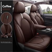 Housse de Siège de Voiture Originale Accessoires Intérieur de Luxe en Nappa Imperméable Protection Sur Mesure pour 5 Sièges Toyota Honda