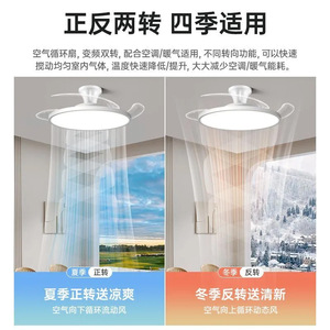 <b>Ceiling</b> <b>Fan</b> Light With Led Light Source For Living Room Bedroom Fixed Blade Invisible <b>Fan</b> Light From Zhongshan - Product Image 5