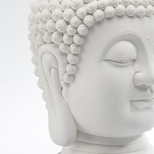Buddha di Disegno Semplice Feng Shui Artigianato Souvenir Antico Buda Testa Salotto Ornamento di Porcellana Bianca Testa di Buddha Decorazione Della Casa
