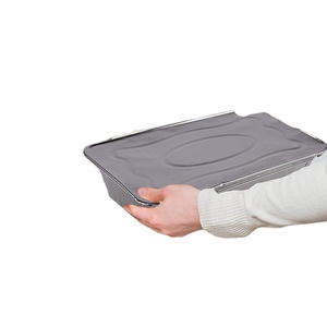 Khay đựng thức ăn bằng nhôm, khay vuông, chất liệu giấy bạc cao cấp, bán buôn - Product Image 3