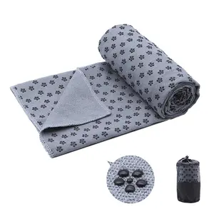 Hot Sale Printing Logo Absorbent Yoga Towels Custom Non Slip Hot Grip Yoga Mat Towel
