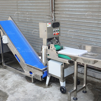 Commerciële kleine schaal roestvrijstalen gemotoriseerde multifunctionele groente- en fruitchipsnijder voor bakkerijen (200-500 kg/uur)