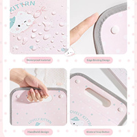 Bolsa Vertical Tipo Acordeón con Diseño de Puntos, Elegante y Delgada, Material PP, Hecha en China; Almacenamiento Portátil para Archivos de Tareas Escolares