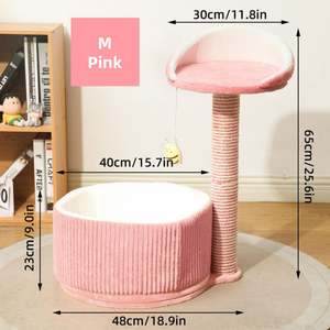 Modern <b>Cat</b> Climbing Frame Integrated <b>Cat</b> House Jumping Platform Sisal Teaser Balls Space-Saving for <b>Small</b> Apartments Factory - Product Image 4