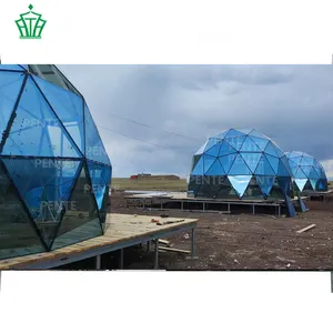 Transparent Glass Dome Bubble Tent Geodesic Inflatable Clear Oval Tent For Glamping Igloo Tent