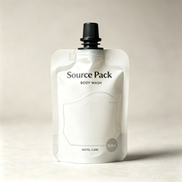 Pochette Doypack à bec verseur rechargeable pour shampoing, gel douche, lotion, savon liquide, emballage cosmétique, sac de recharge personnalisé avec logo