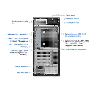 Workstation <span class=keywords><strong>Dell</strong></span> <span class=keywords><strong>Precision</strong></span> T3680 per Ricerca AI Profonda, ChatGPT, Computer con Intel I7-14700, RAM DDR5, SSD <span class=keywords><strong>M</strong></span>.2 + HDD, Scheda Grafica Dedicata - Product Image 3