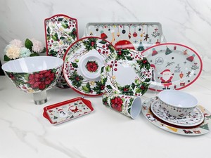 أطباق بلاستيكية من الميلامين بالجملة من المصنع الصيني، صواني عشاء، أدوات مائدة آمنة للطعام، أدوات مائدة لعيد الميلاد - Product Image 2