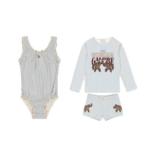 Maillots <span class=keywords><strong>de</strong></span> <span class=keywords><strong>bain</strong></span> pour enfants avec protection UV, mignons, une pièce ou deux pièces, tenues assorties frère et sœur - Product Image 2