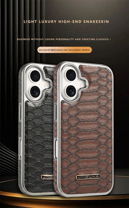 Da sang trọng mô hình rắn Electroplated khung trường hợp điện thoại cho <span class=keywords><strong>Iphone</strong></span> 12 13 14 15 16 Pro Max trường hợp rắn da - Product Image 3