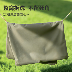 เตียงสัตว์เลี้ยงทรงสี่เหลี่ยม สีเทาสีส้ม มีพนักพิงสำหรับสุนัข ซักได้ ใยโพลีเอสเตอร์ ใช้ได้ทุกฤดู - Product Image 3