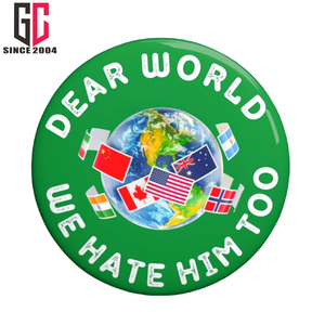 15 ans d'usine personnalisé métal cher monde nous <span class=keywords><strong>le</strong></span> détestons trop couleur ronde épingle de sûreté bouton arrière vêtements artisanat cadeau - Product Image 4