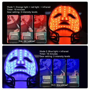 <span class=keywords><strong>Masque</strong></span> facial LED infrarouge sans fil pour usage domestique, thérapie par lumière rouge, personnalisable avec étiquette privée 510K - Product Image 4