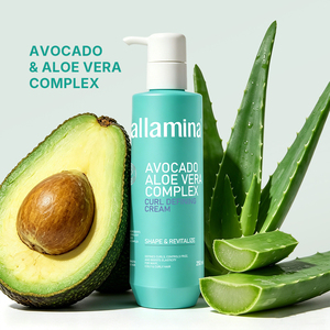 PALLAMINA Crema Controladora <span class=keywords><strong>de</strong></span> Rizos con <span class=keywords><strong>Aguacate</strong></span> y Aloe Vera, Estilizador Botánico Ligero para Rizos <span class=keywords><strong>de</strong></span> Aspecto Natural - Product Image 3