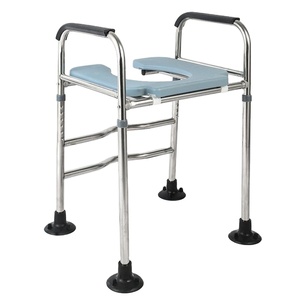 Chaise d'aisance robuste 3 en 1 pour personnes âgées enceintes handicapées siège d'appoint de toilette renforcé déflecteur de protection barres d'appui sûres - Product Image 2