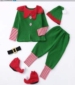 Cosplay <span class=keywords><strong>elfo</strong></span> verde Santa Claus juego de rol niño niña disfraces de escenario Navidad disfraces familiares - Product Image 6