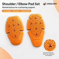 Paires d'inserts en mousse EVA CE Niveau 1 pour épaules et coudes, coussinets segmentés flexibles pour chemises de protection, équipement sportif, doublure intérieure