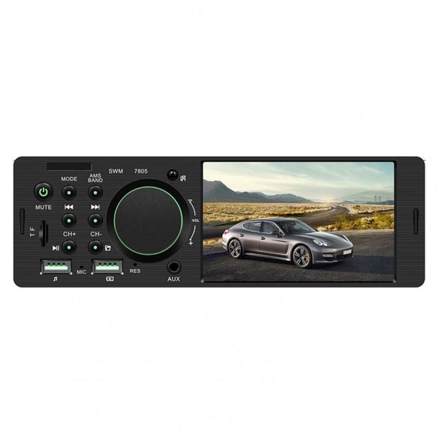 7805 18.8cmx5.8cmx6.5cm Universal Car MP5 Player 1 Din HD 4.1 Inch Screen FM Stereo Audio Radio