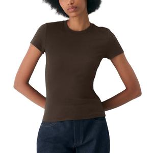 Camiseta Casual de Verano Personalizada OEM para Mujer, Diseño a Cuadros, Sostenible, Ligera, Transpirable, Ecológica, con Estampado Suave y Bordado - Product Image 3