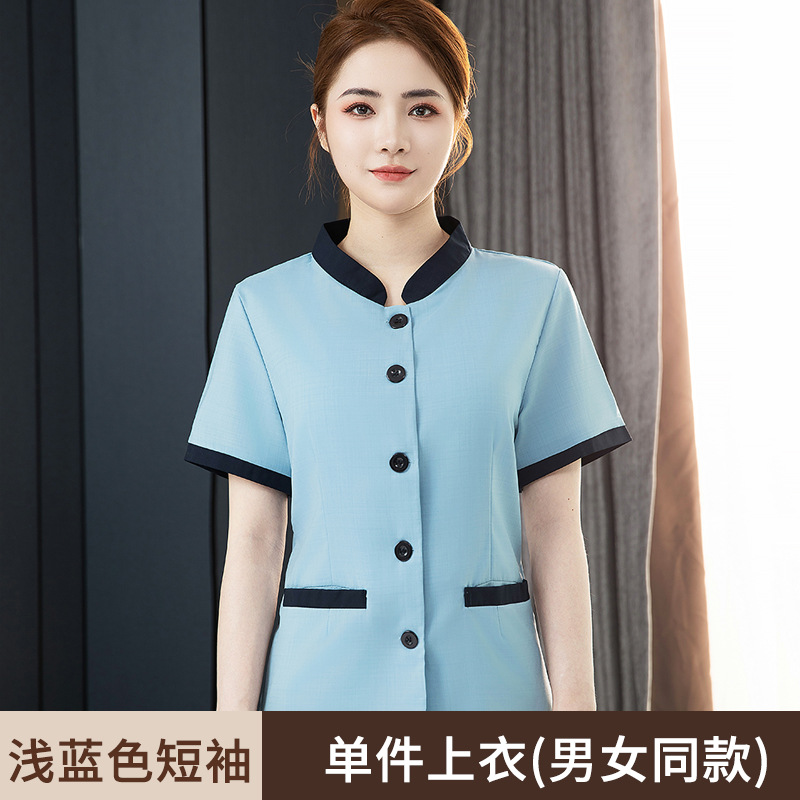 light blue short sleeves