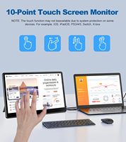 13.3" Industrial Touchscreen Monitor FHD 1920x1080 IPS Laptop Touchscreen /VGA USB Display VESA Mount Compatible Virtual
