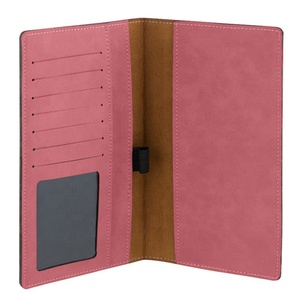 Soporte de libro de <span class=keywords><strong>cheques</strong></span> de polipiel con láser en blanco personalizado, <span class=keywords><strong>regalo</strong></span> de viaje portátil, fundas de chequera de piel sintética delgadas con portalápices - Product Image 5