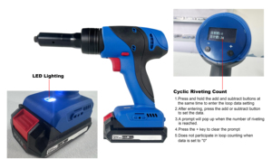 산업용 고속 경량 스틸 플라스틱 휴대용 전동 블라인드 코어 리벳터 도구 무선 브러시리스 21V 배터리 LIHE - Product Image 4