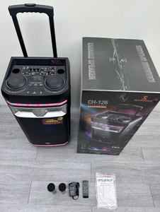 Factory AVCROWNS CH-126 Portable <strong>Speaker</strong> 12&quot; Wooden <strong>Box</strong> Party <strong>Speaker</strong> - Product Image 4