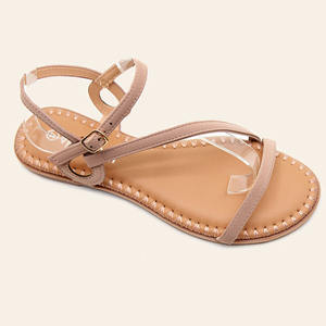 Оптовая продажа, Новое поступление, Женская Повседневная Удобная обувь на плоской подошве, уличные Нескользящие сандалии на мягкой подошве со шнуровкой - Product Image 2