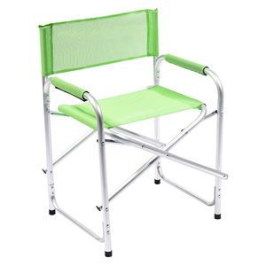 Sedia da Regista in Alluminio Verde 47x57x80 cm, Versatile Sedia in Legno per Spiaggia, Giardino, Parco, Campeggio, Pesca - Product Image 1