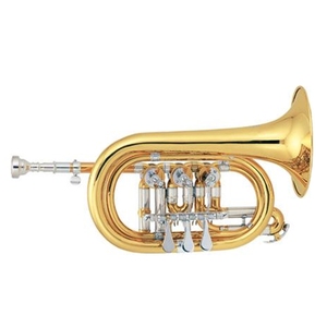 Valvola rotativa laccata oro tono Bb cornetta - Product Image 1