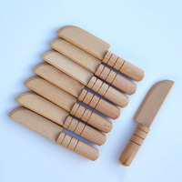 Mini couteau de cuisine en bois, bois de hêtre, couteau en bois pour enfants, artisanat
