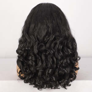 HQ Mixed Proc Discount 22 Inch Short Wave <b>Wig</b> Heat Resistant Synthetic <b>Wigs</b> Natural Black <b>Headband</b> Curly <b>Wigs</b> Wholesale - Product Image 3