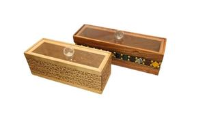 Caja de madera de lujo en oferta para almacenamiento de artesanías, joyas, regalos y decoración del hogar con diseño elegante. Proveedor indio. - Product Image 3