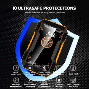 ポータブル12VカージャンプスターターLEDライト8000mah自動救助ツールガスディーゼルオートバイ対応緊急空気ポンプ用トラック用 - Product Image 6