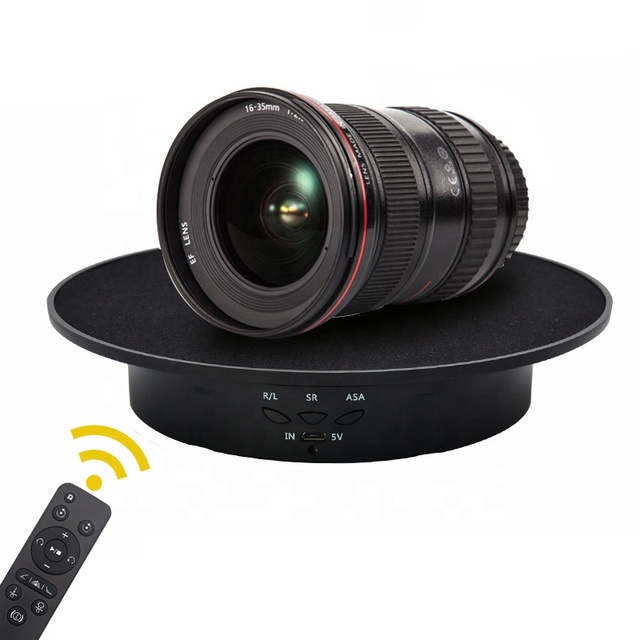 360 Degree Rechargeable Rotating Display Stand 360 Degree Photography Turntable with Remote Control