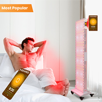 IDEATHERAPY RLPRO450MAX Panneau de luminothérapie portable à 8 longueurs d'onde pour usage domestique, avec contrôle via application, musique et lumière rouge et infrarouge puissante