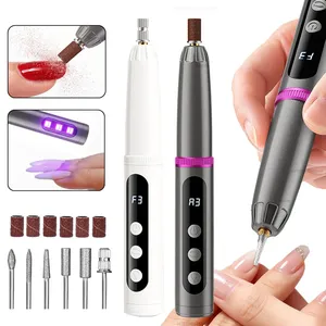 Nail Drill Machine Electric Nail Polisher with UV LED Nail Lamp Electric Nail Sander <b>File</b> for Manicure Professional Nail Drill - Product Image 1