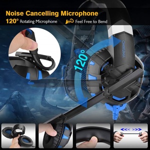 <span class=keywords><strong>Onikuma</strong></span> <span class=keywords><strong>K2</strong></span> PRO USB + 3,5mm Auriculares con cable sobre la oreja Orejeras transpirables Diseño ligero Auriculares con reducción de ruido Fábrica - Product Image 4