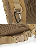 Sac à dos tactique camouflage imperméable 45L en polyester Oxford avec fermeture éclair et fermoir, courbe physiologique du dos