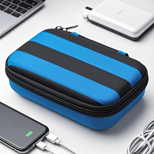 Custom EVA Case Hard Shell Electronics Case Waterproof Travel Organizer Box Wireless Charger Power Bank Accessories Kit