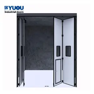 Pintu lipat bi-fold geser Panel busa PU baja bengkel gudang industri standar Eropa kualitas tinggi