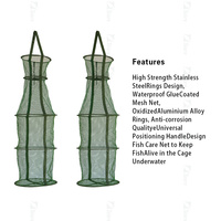 Haute qualité 480g 127cm Nylon maille filet de pêche panier pliant crabe Cage filets de pêche homard Aquaculture piège