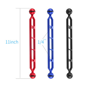 Bras de montage d'extension de joint à rotule double de 1 pouce pour caméras d'action <span class=keywords><strong>GoPro</strong></span> Accessoires de photographie de torche de plongée <span class=keywords><strong>sous</strong></span>-<span class=keywords><strong>marine</strong></span> - Product Image 2