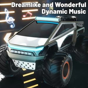 รถของเล่นบังคับวิทยุ SJY-Q202 ดีไซน์อัลลอยใหม่ล่าสุด รถกระบะไฟฟ้าไซเบอร์ทรัค ล้อใหญ่ ขับเคลื่อนออฟโรด พร้อมไฟและเสียงเพลง ไซเบอร์ทรัค-เทสลา - Product Image 5