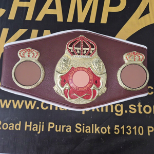 เข็มขัดแชมป์มวยแบบกำหนดเองพร้อมสายหนัง - Product Image 1