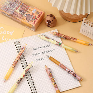 Stylo Gel à Pression avec Pince en Métal et Figurine de Dessin Animé, Stylo Neutre à Encre Noire pour Étudiants, Papeterie Mignonne - Product Image 4